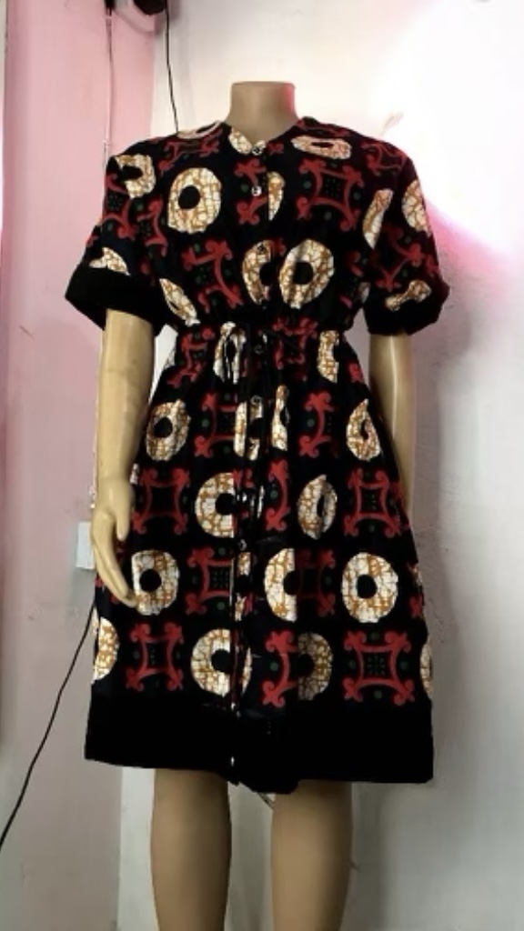 African Print Midi Dress