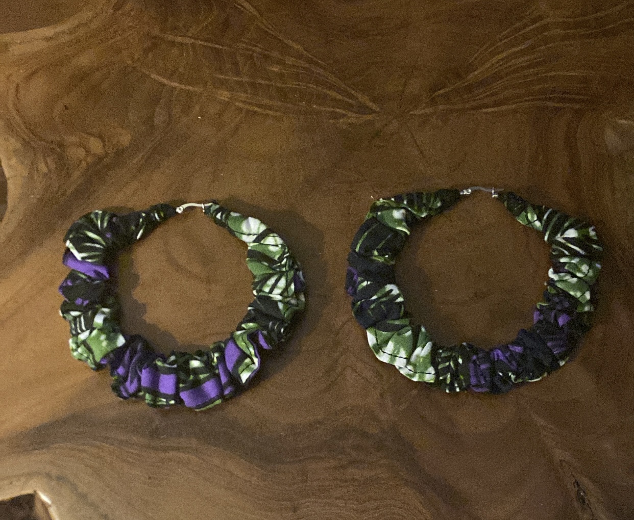 Handmade Fabric Hoop Ankara Earrings