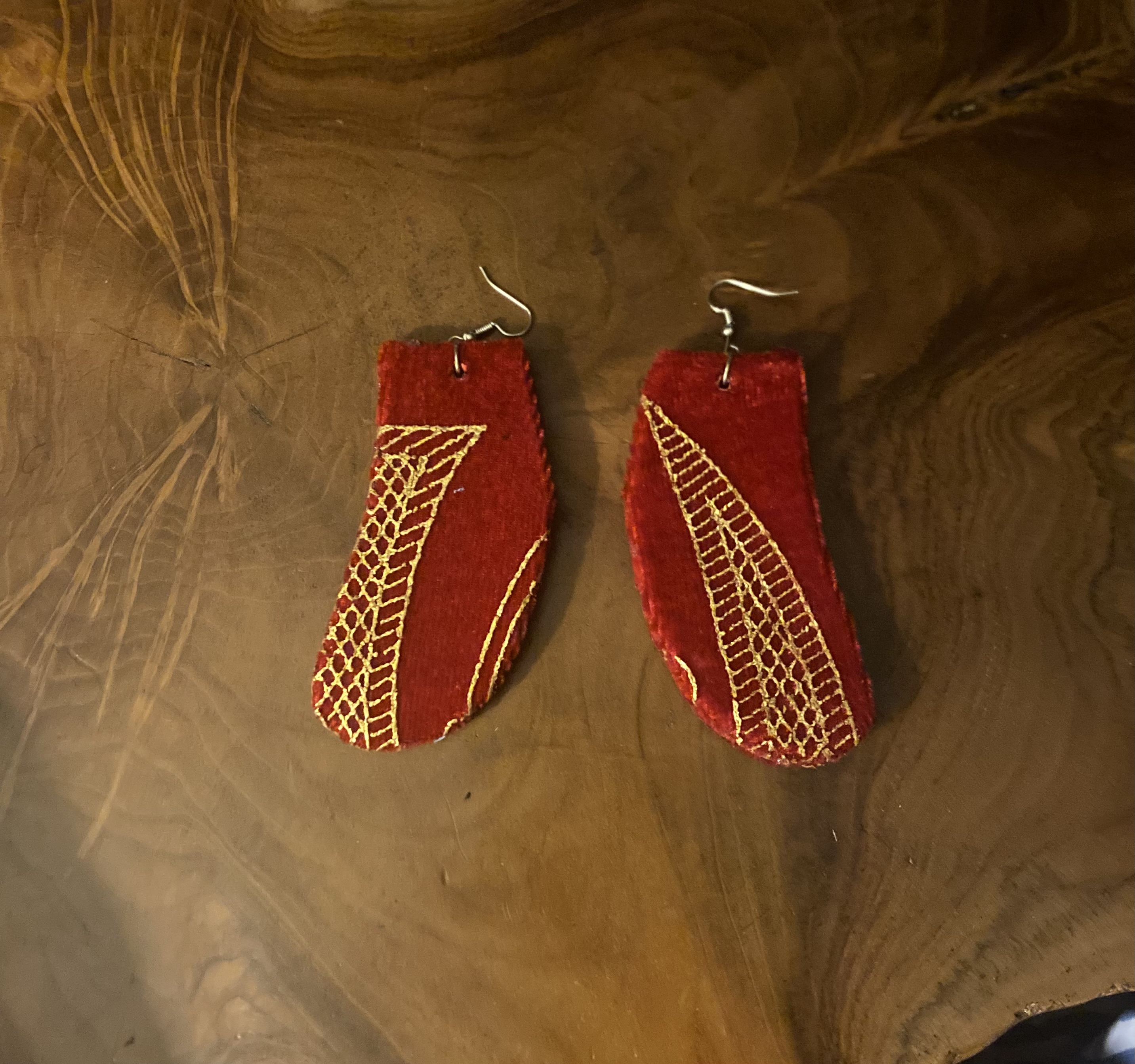 Handcrafted Asoke Red Earrings