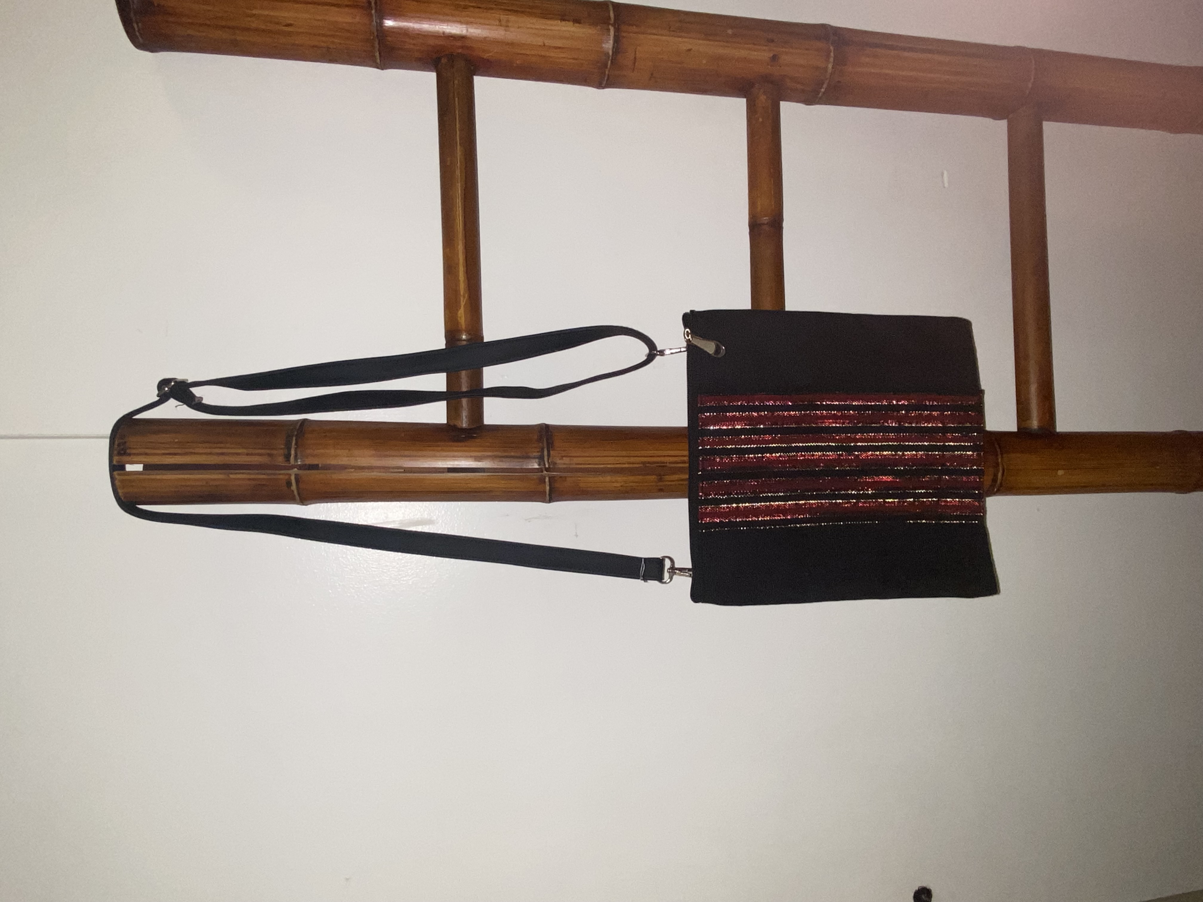 Handmade Black Crossbody Bag