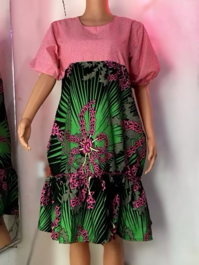 Colorful African Print Dress