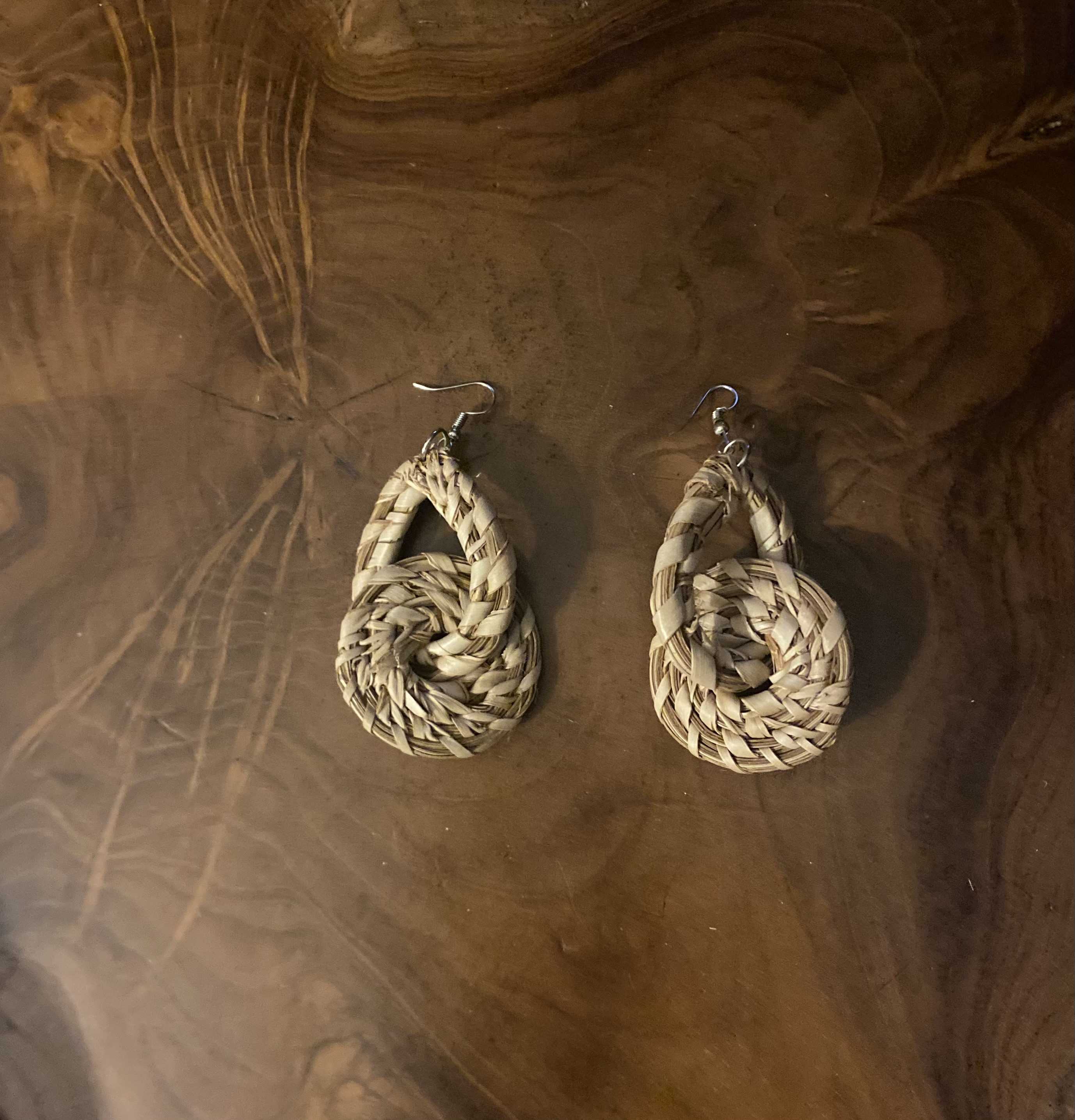 Handwoven Straw Earrings