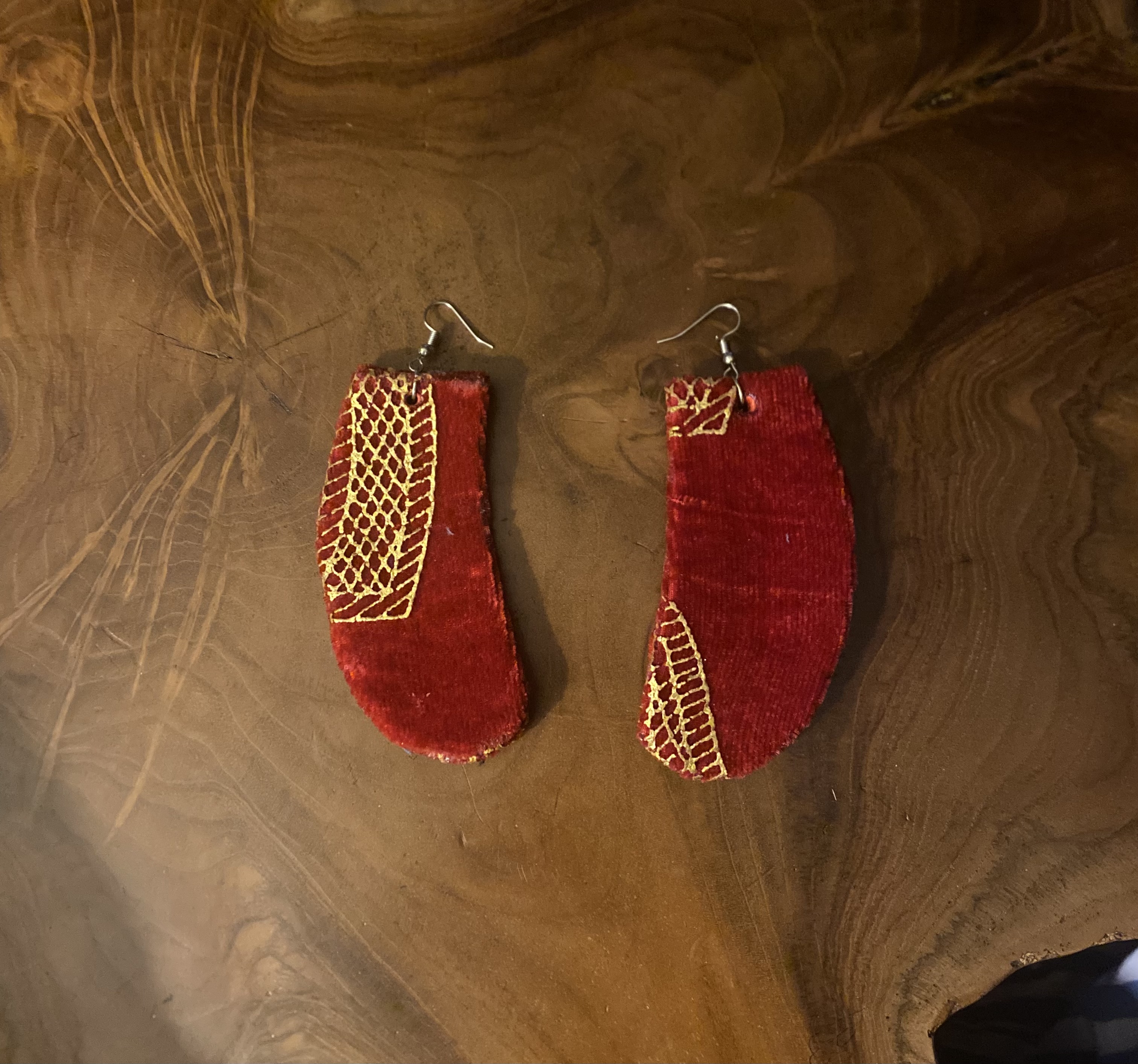 Handcrafted Asoke Red Earrings