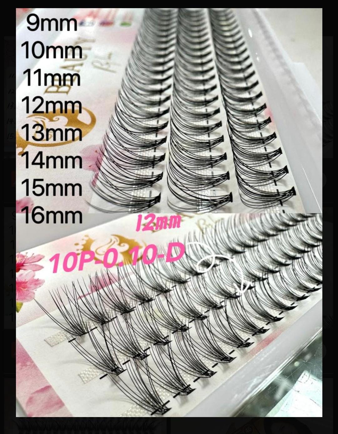 Pestañas grupales 10 pelos 