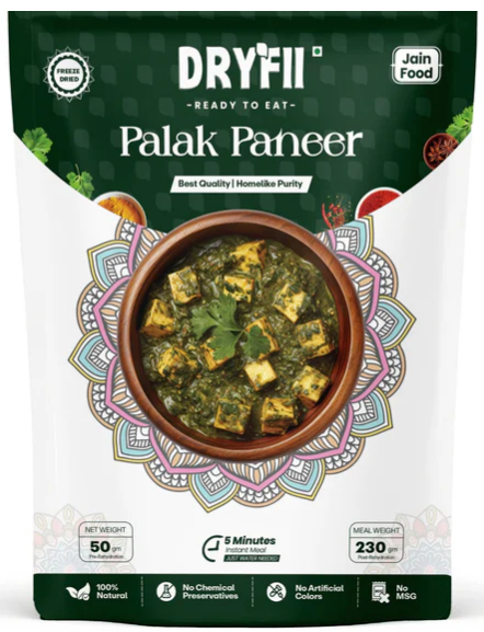 Jain Palak Paneer