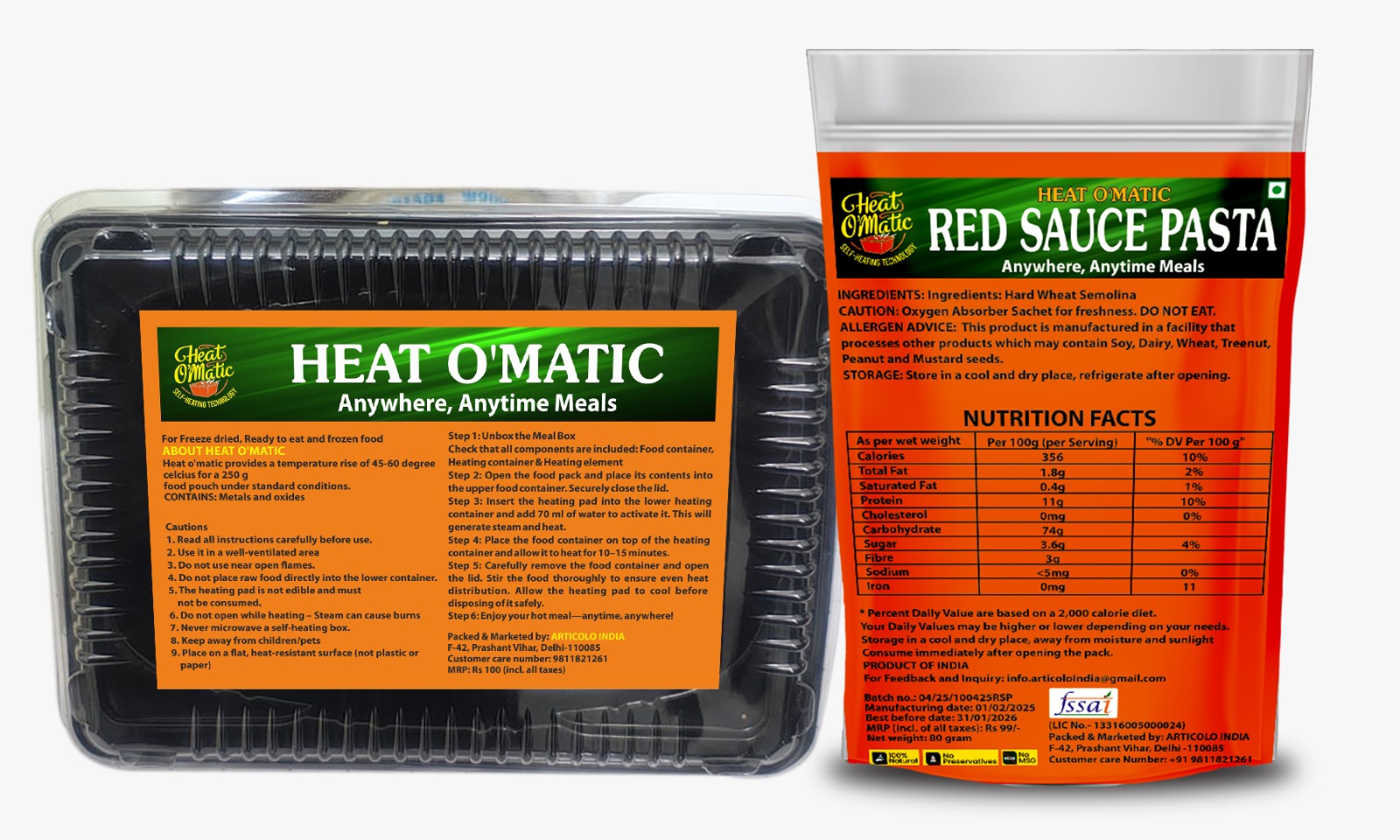 Heat O'Matic Red Sauce Pasta