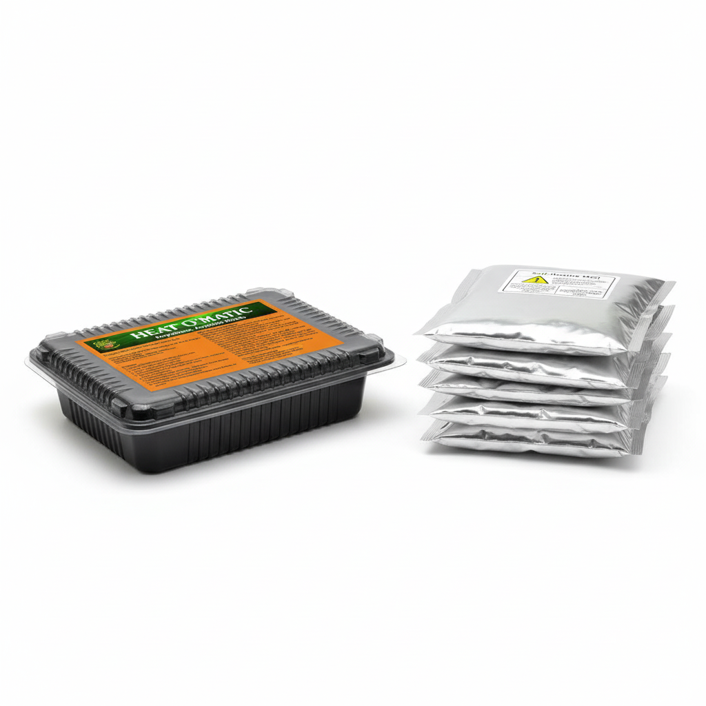 Heatomatic - 1 Reusable box and 5 Self heating food pouches