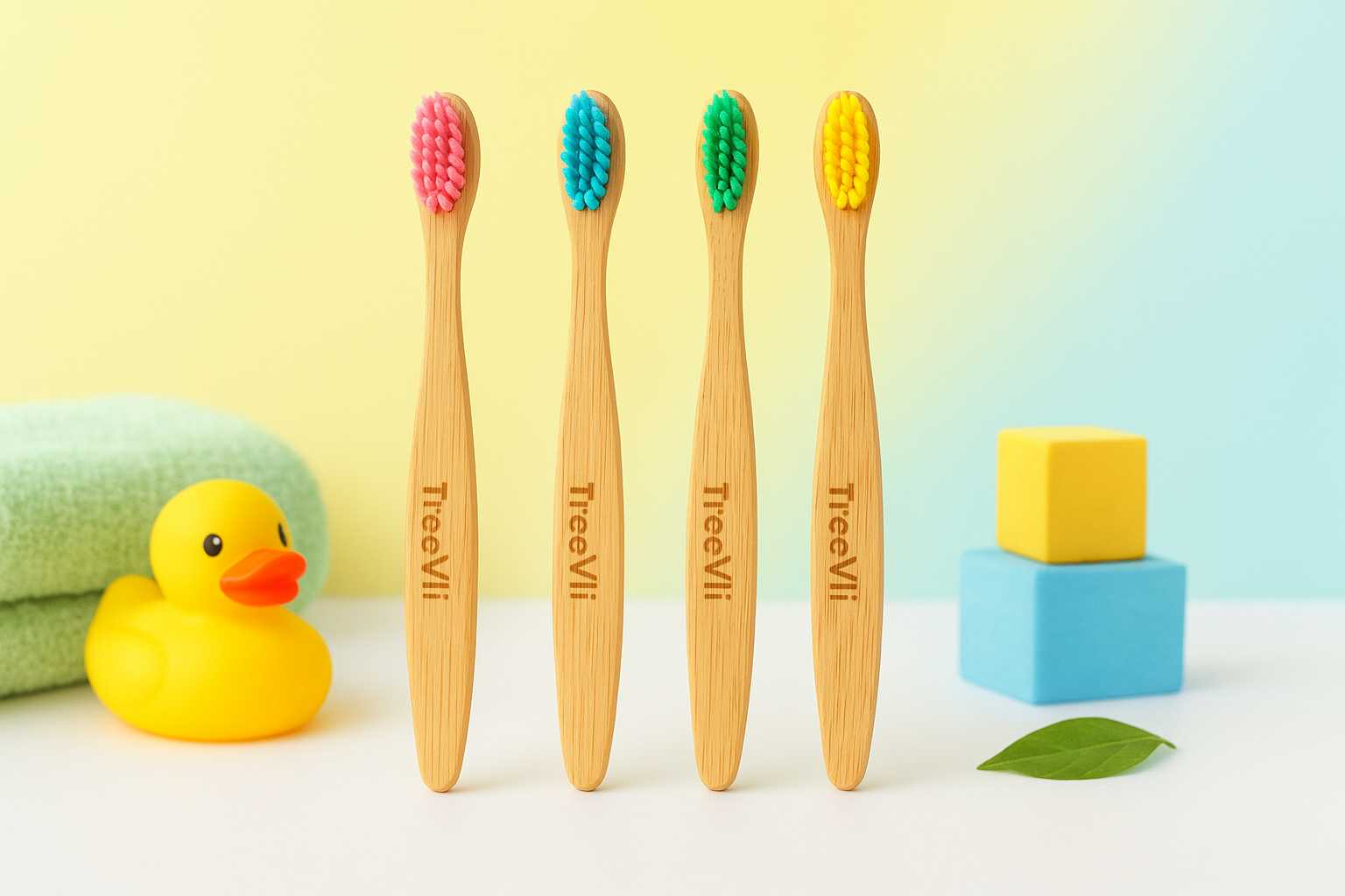 All-in-One Family Pack – 5 Bamboo Toothbrushes (3 Adults + 2 Kids)