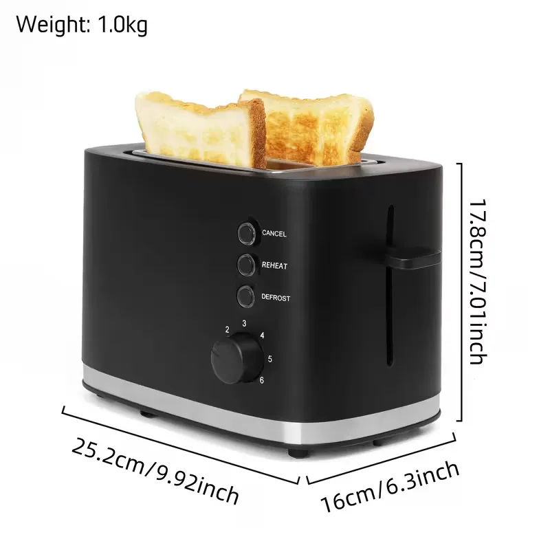2-Slice Black Toaster