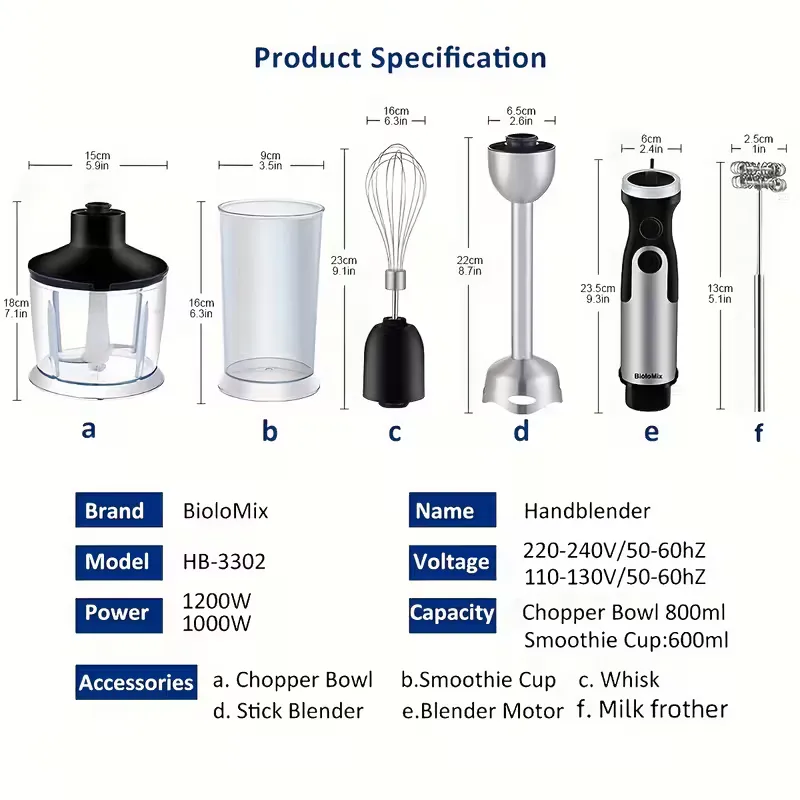 5-in-1 Handheld Blender