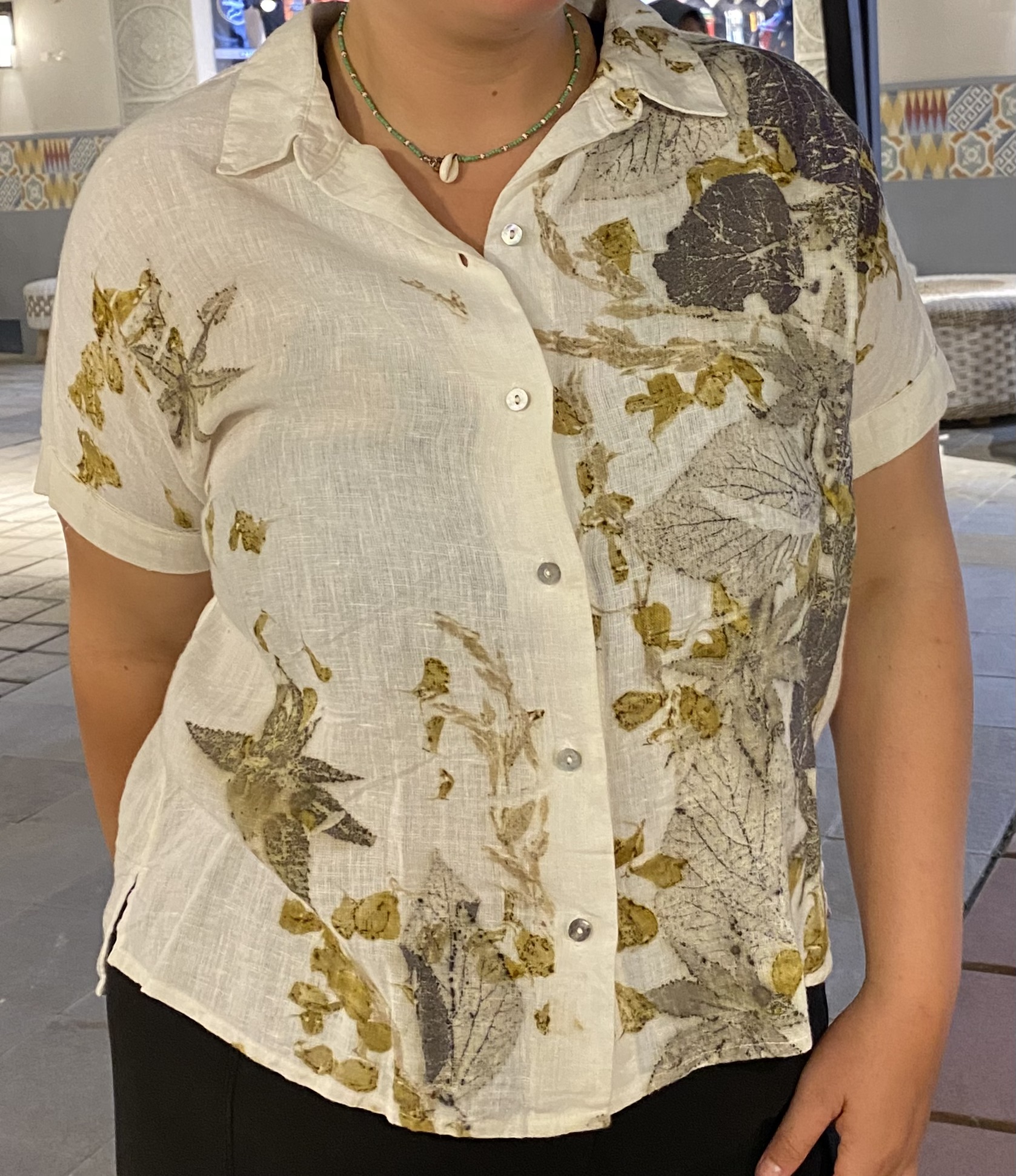 Floral Print Linen Shirt