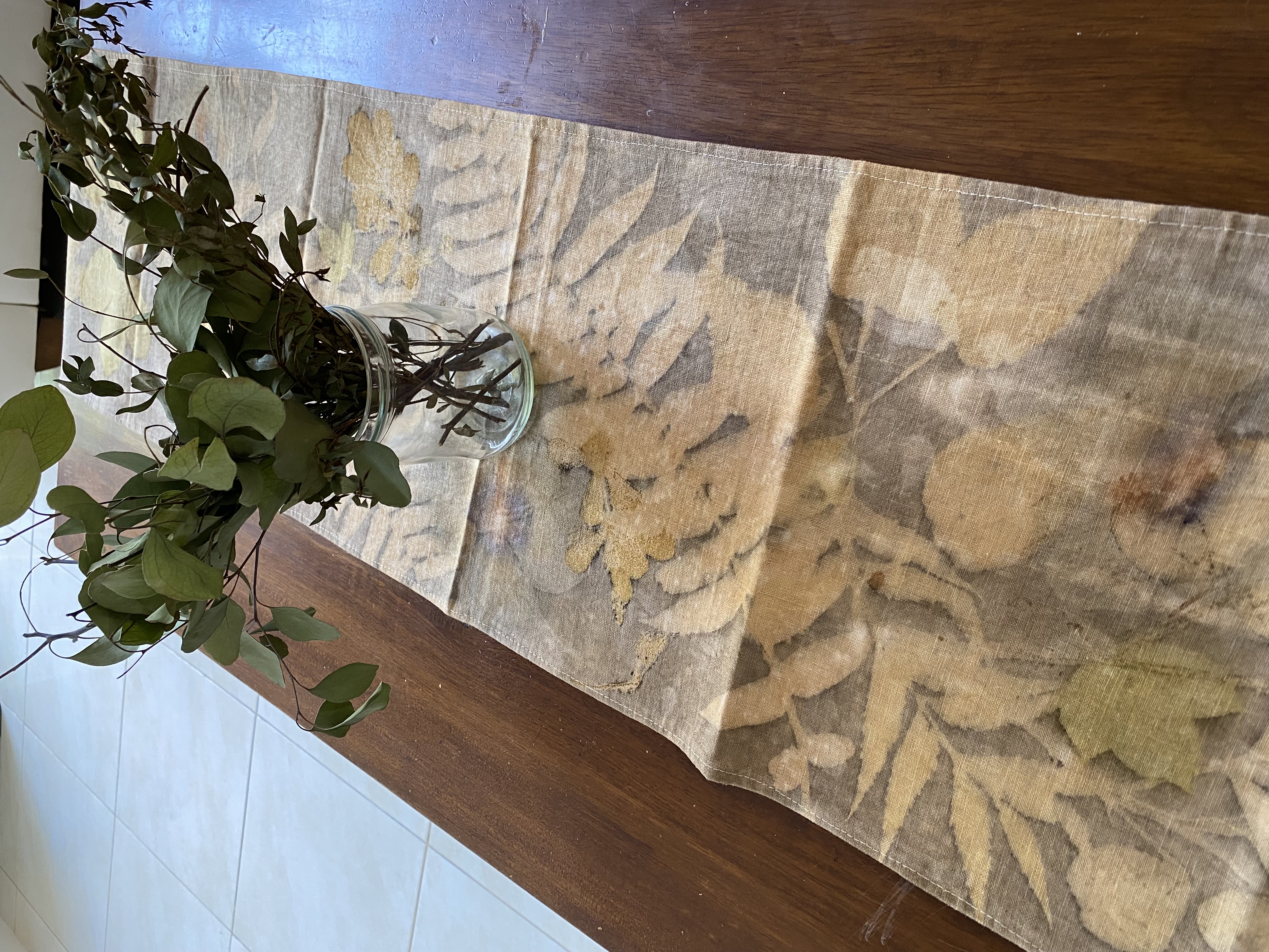 Botanical Print Table Runner