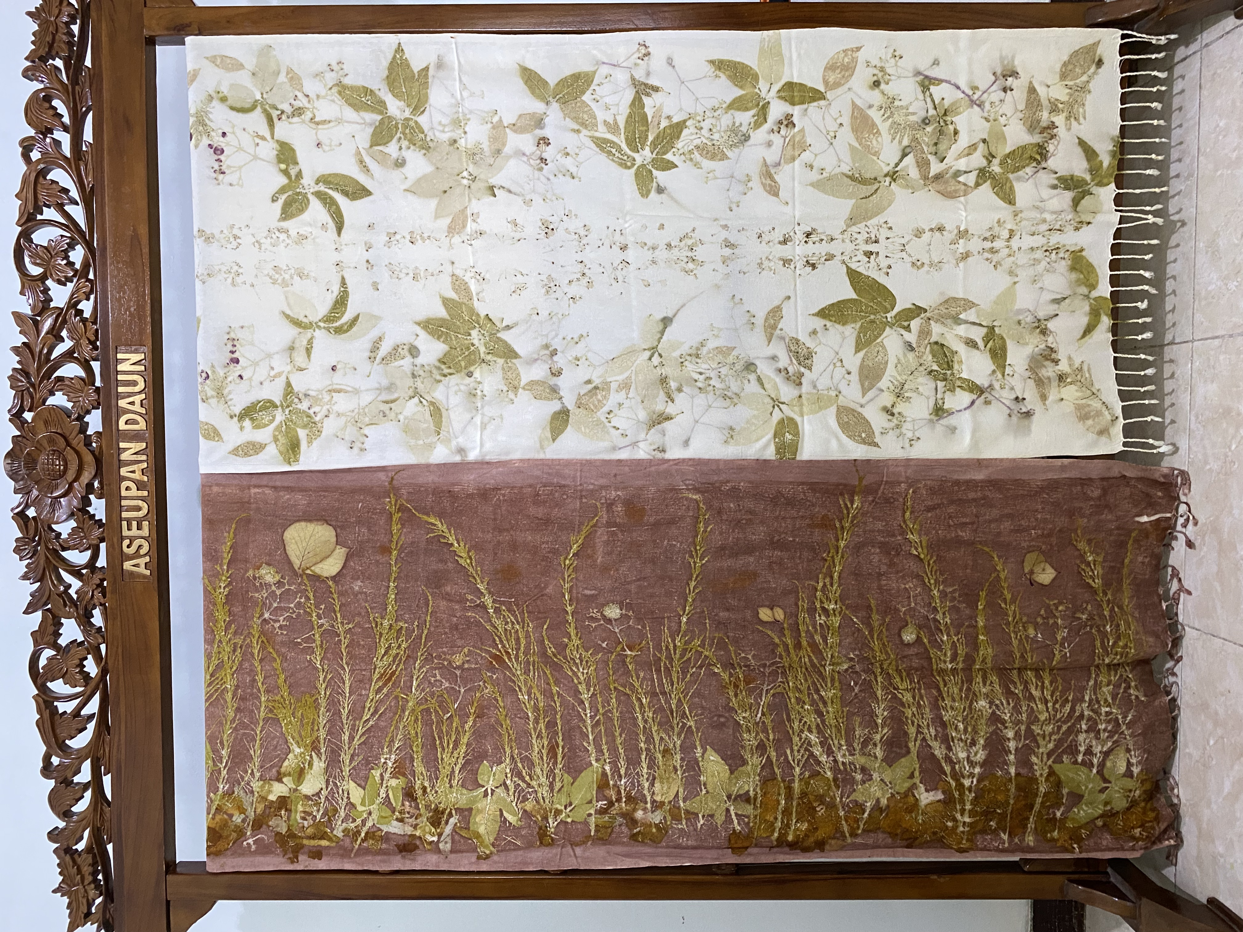 Handcrafted Botanical Eco-Print Scarves