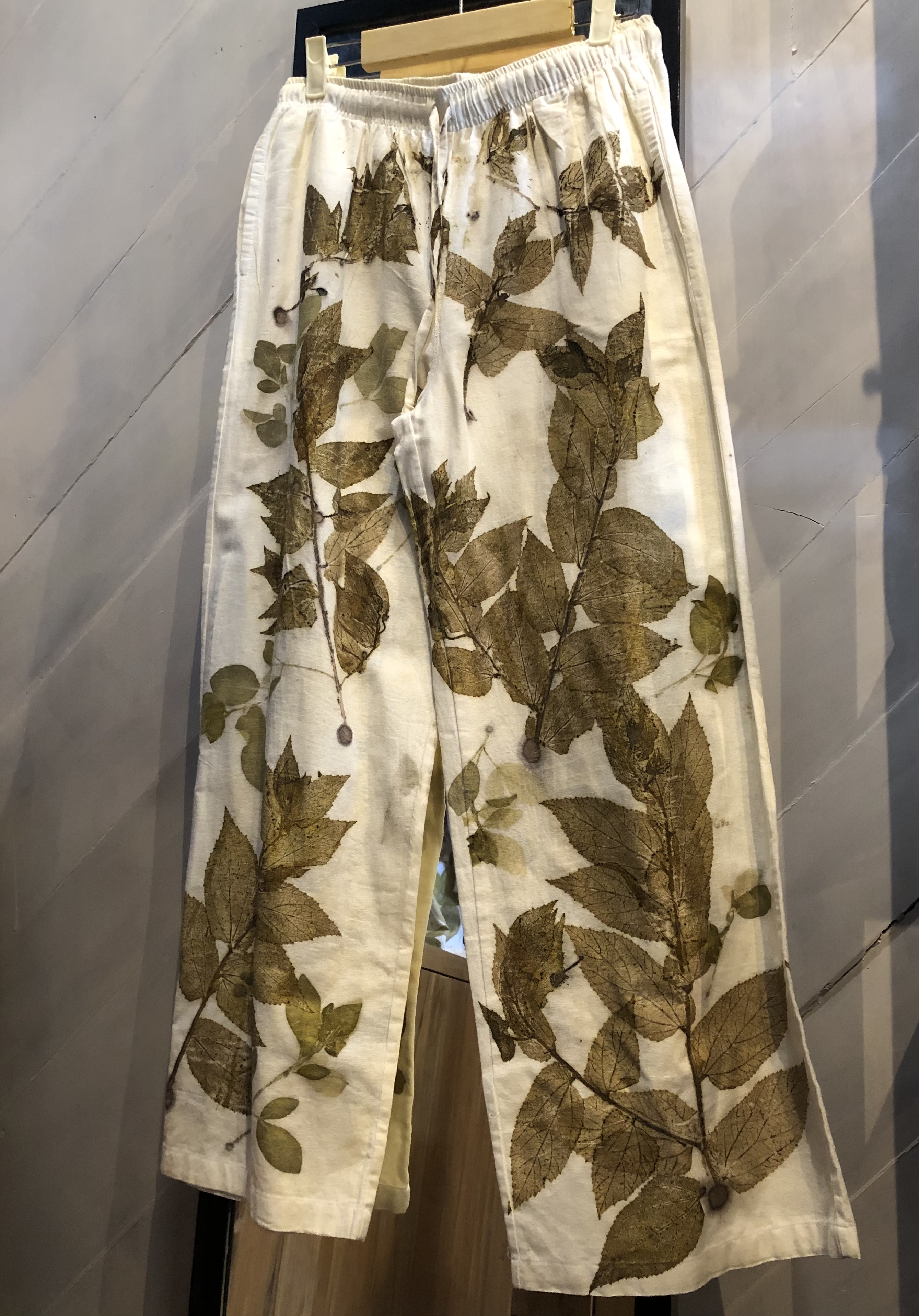 Botanical Print Linen Pants