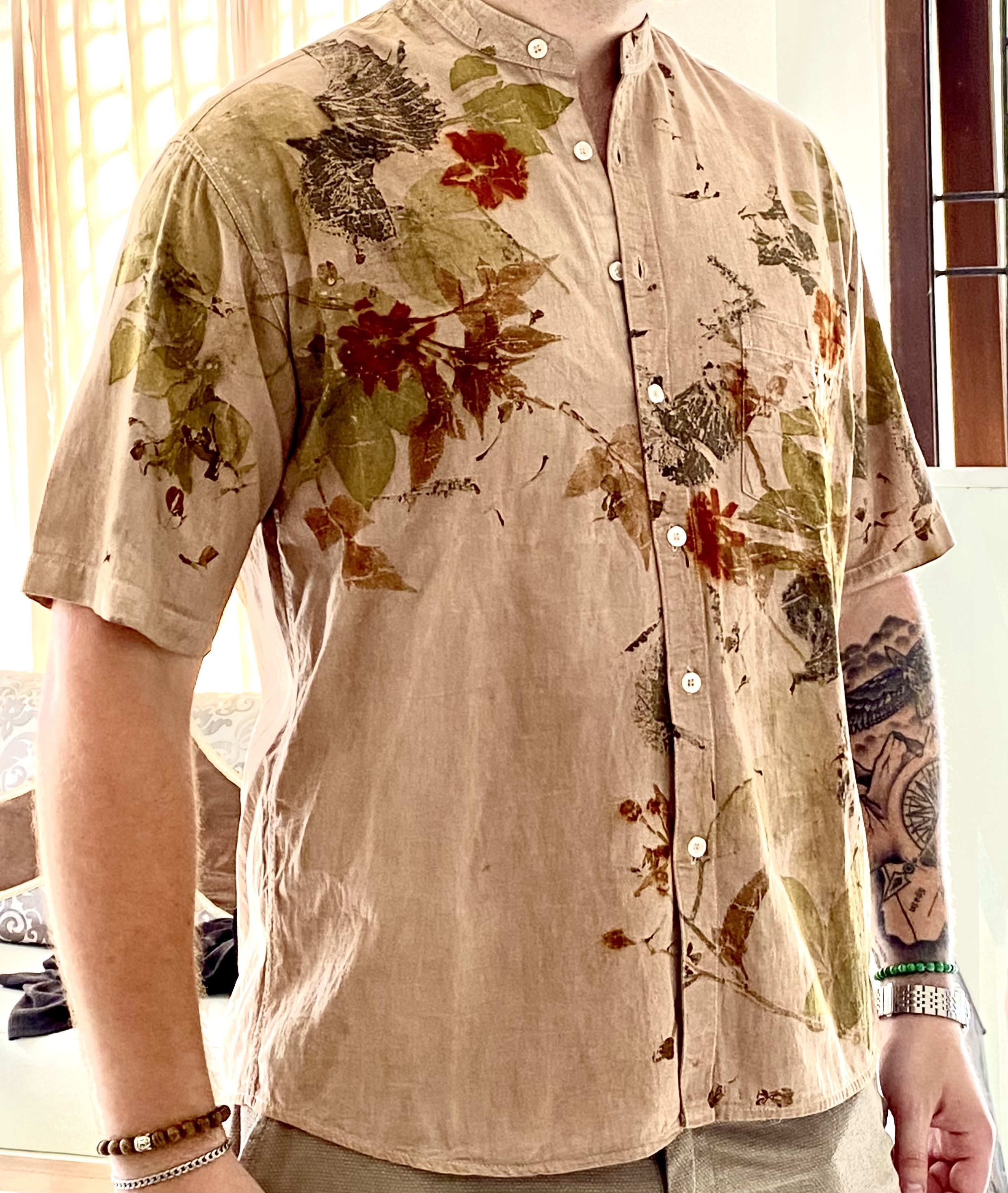 Floral Print Linen Shirt
