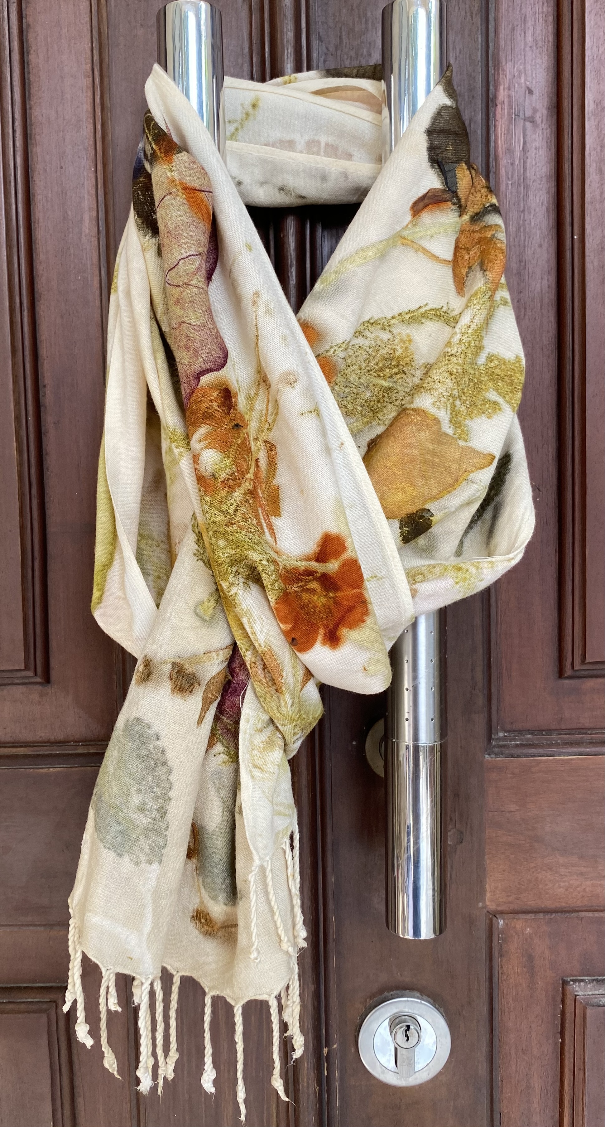 Eco-Printed Silk Scarf