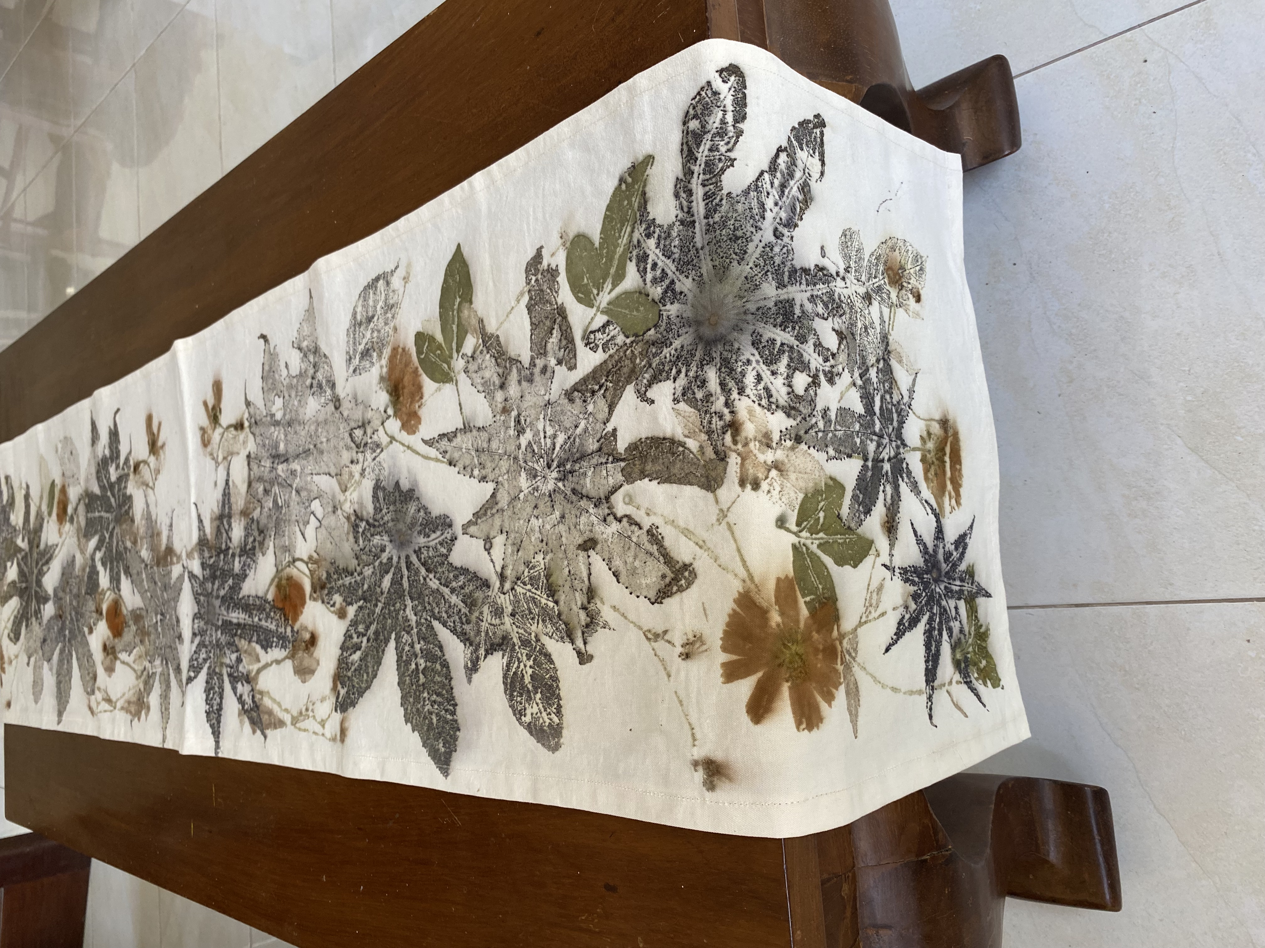 Handmade Botanical Table Runner