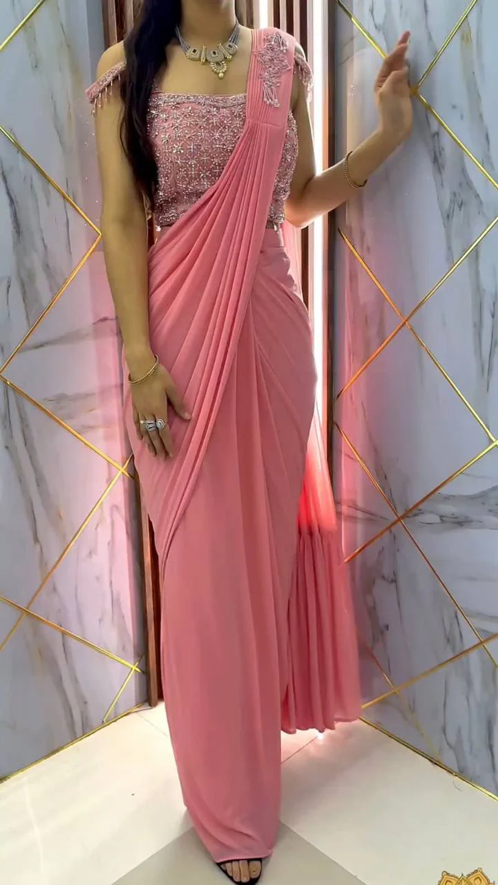 Elegant Pink Saree