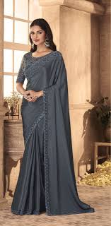 Elegant Grey Saree