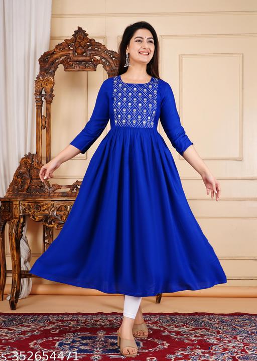 Royal Blue Anarkali Dress