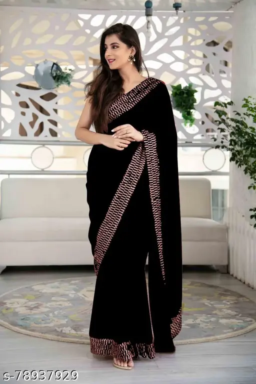 Elegant Black Saree
