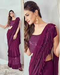Purple Designer Saree