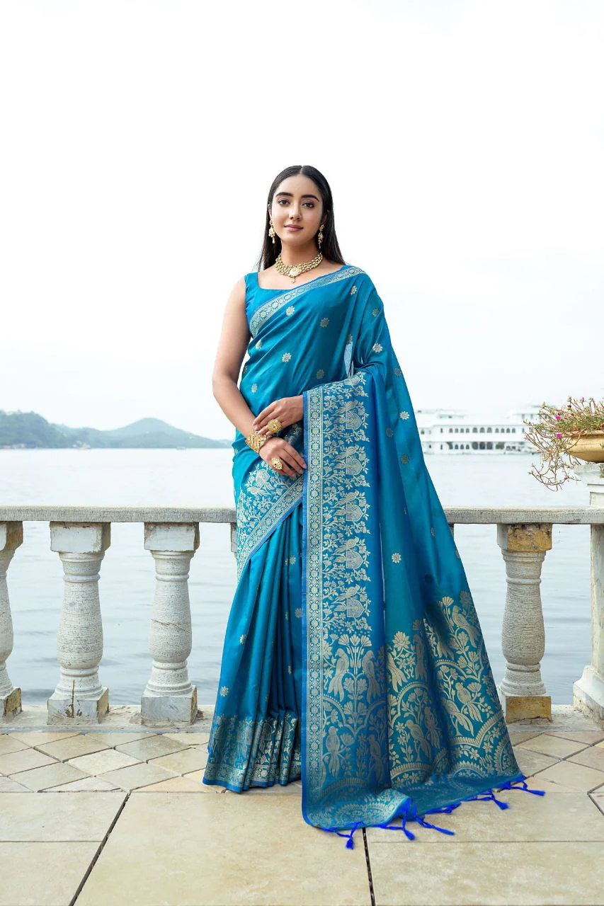 Blue Silk Saree