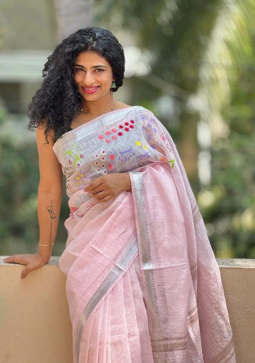 Handwoven Light Pink Saree