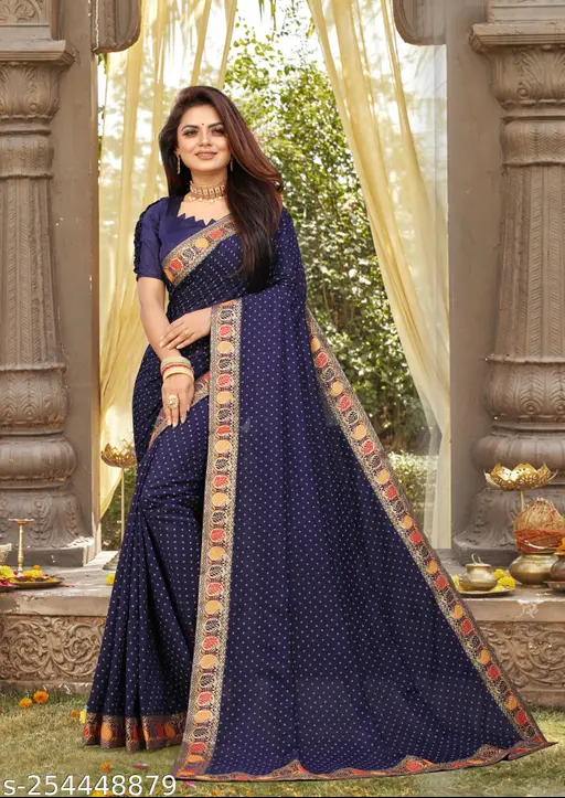 Navy Blue Designer Saree
