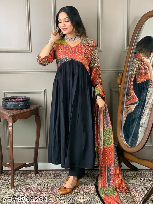 Ethnic Long Anarkali Dress Set