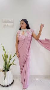 Elegant Pink Designer Saree