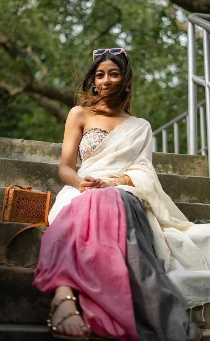 Hand-dyed Ombre Saree