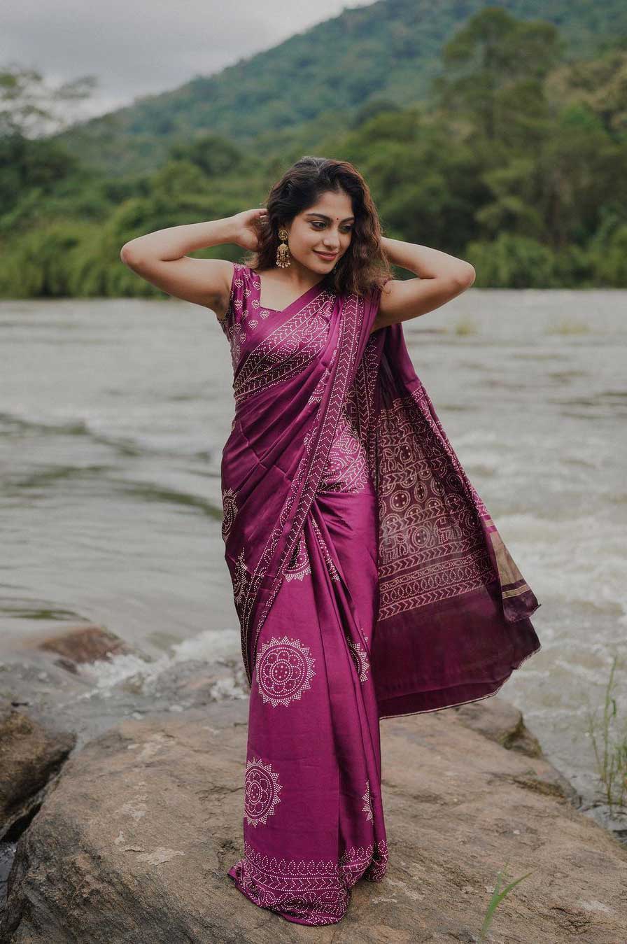 Purple Traditional Saree