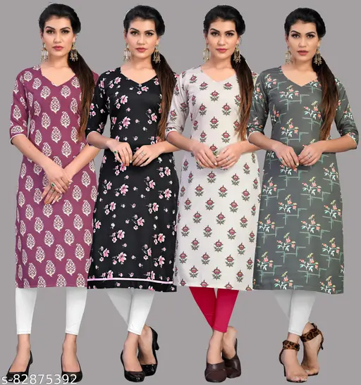 Women's Printed Cotton Kurtis Combo