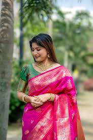 Pink Silk Saree