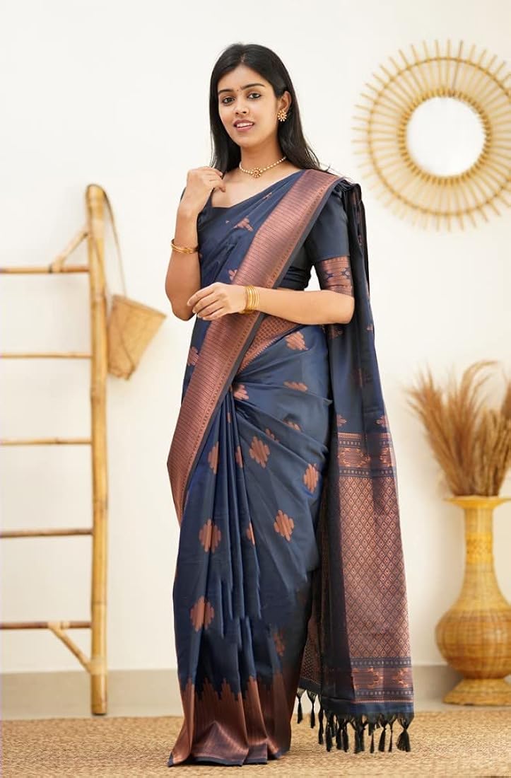 Elegant Navy Blue Saree