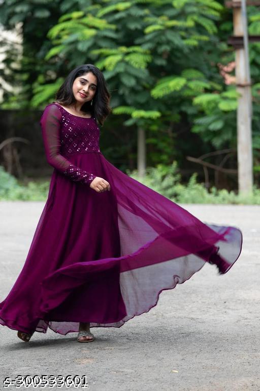 Elegant Plum Maxi Dress