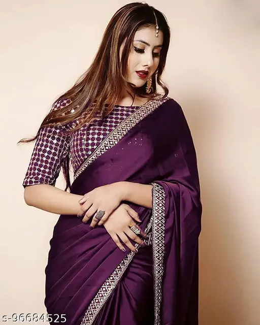 Purple Designer Saree