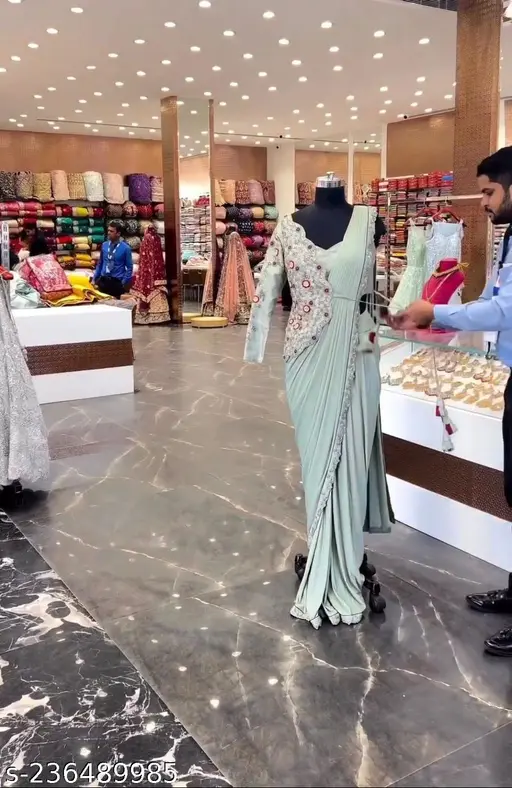 Elegant Light Green Saree