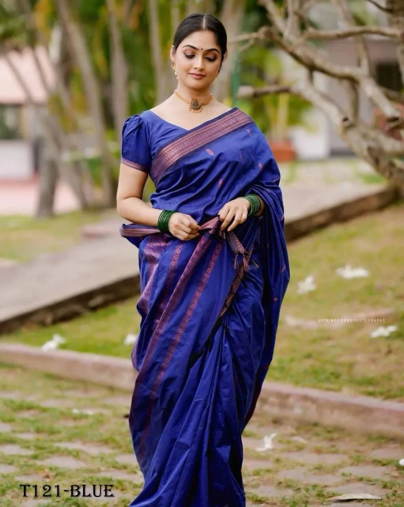 Traditional Blue Silk Saree