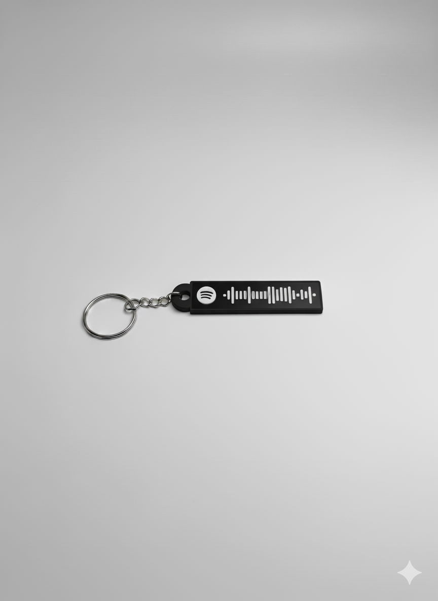 Llavero personalizado con código de canción Spotify | Regalo original musical impreso en 3D