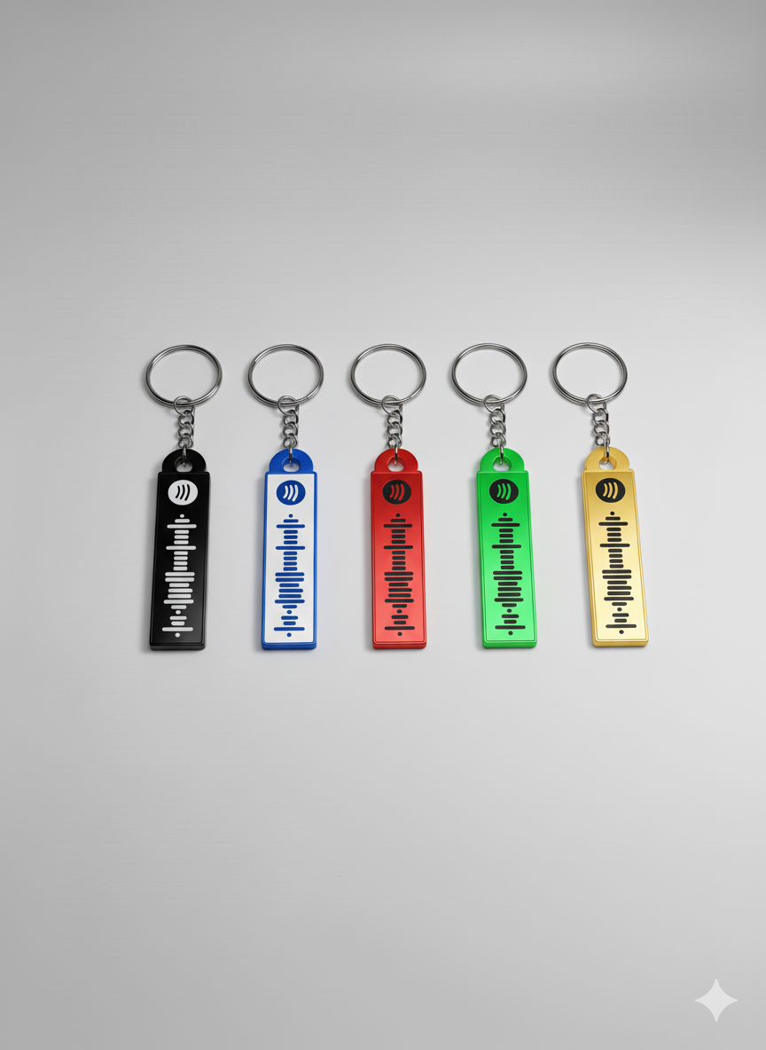 Llavero personalizado con código de canción Spotify | Regalo original musical impreso en 3D