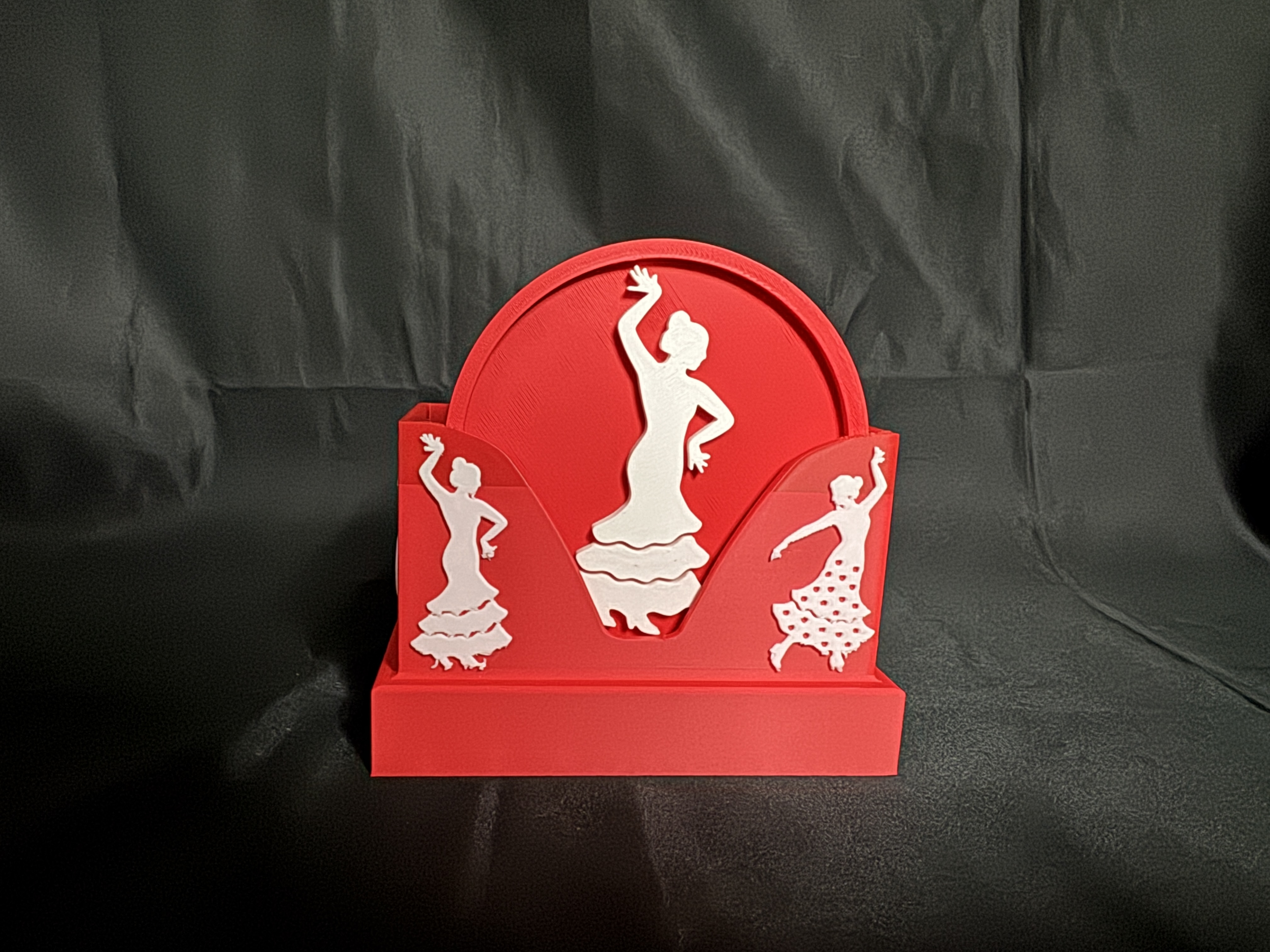 Set de 6 Posavasos Temáticos “Sevillanas” con Soporte Decorativo – Edición Flamenca 💃