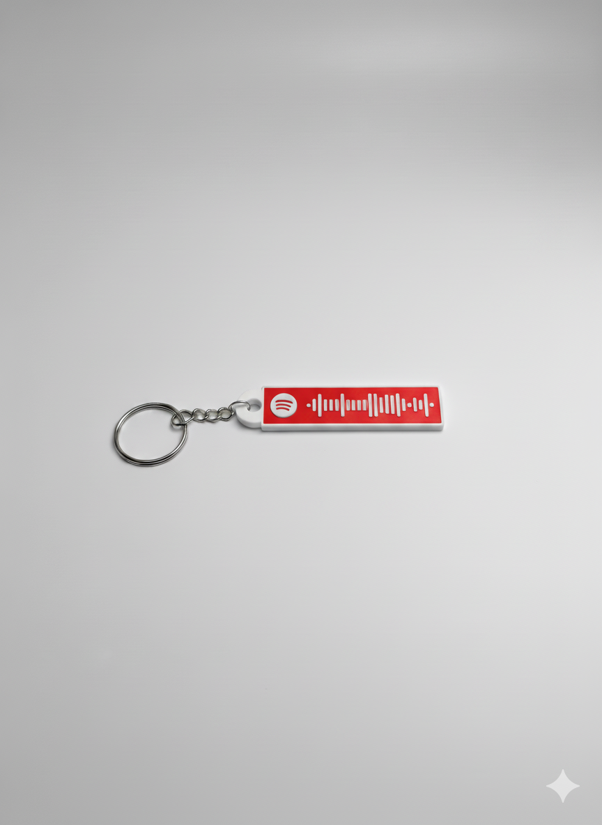 Llavero personalizado con código de canción Spotify | Regalo original musical impreso en 3D