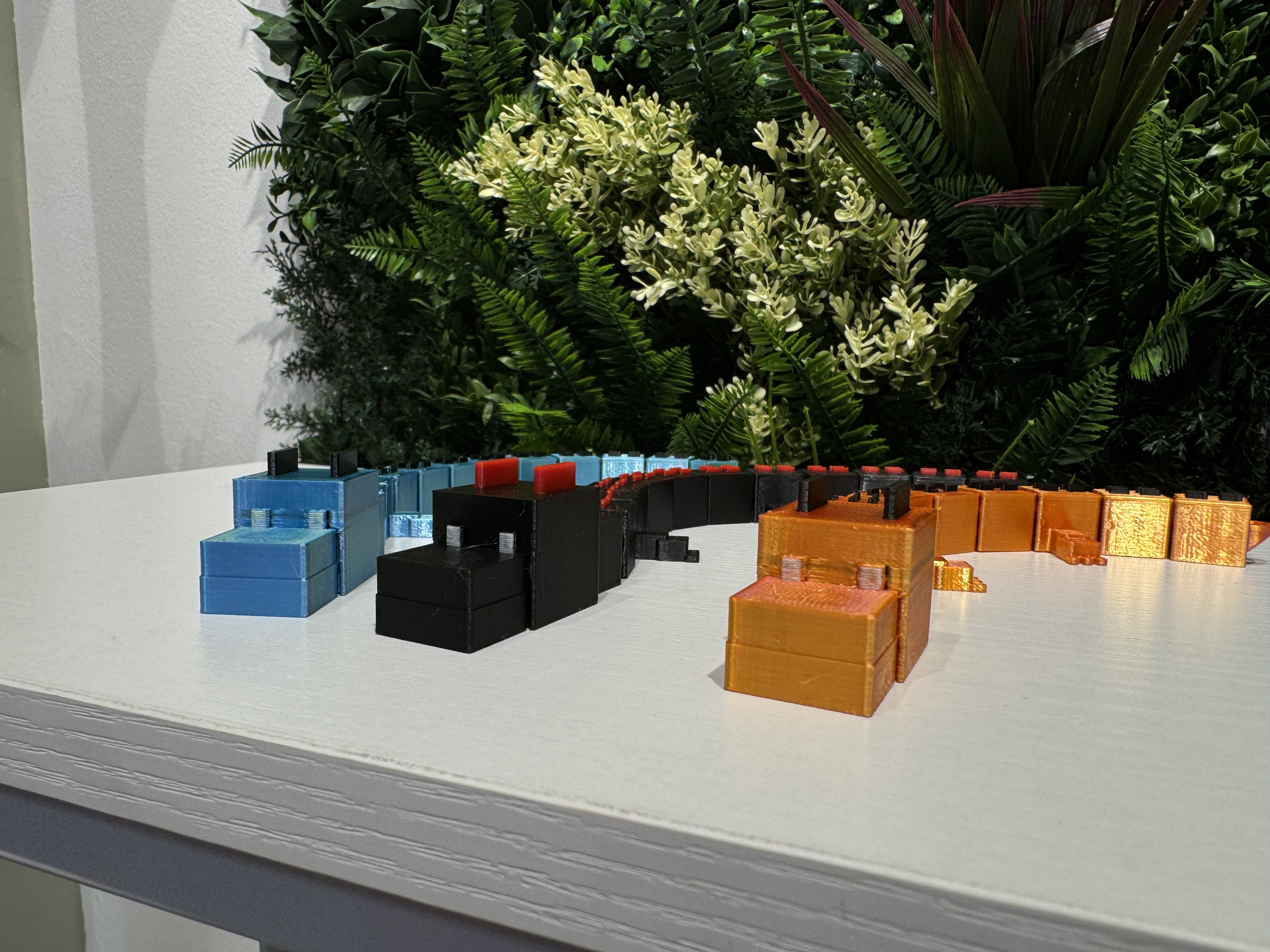 🐉 Dragón Pixelado – Figura articulada 3D