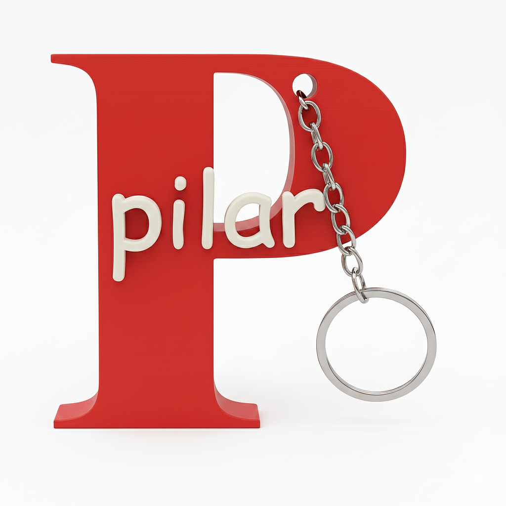 Figura personalizada 3D con letra inicial y nombre | Regalo original impreso en 3D