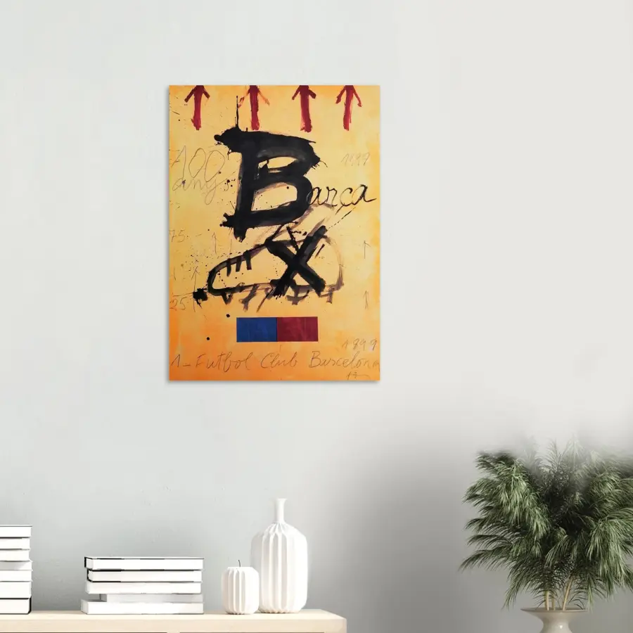 Antoni Tàpies FC Barcelona Centenary Poster – Aluminum Wall Art | Blaugrana Luxury Collectible Print