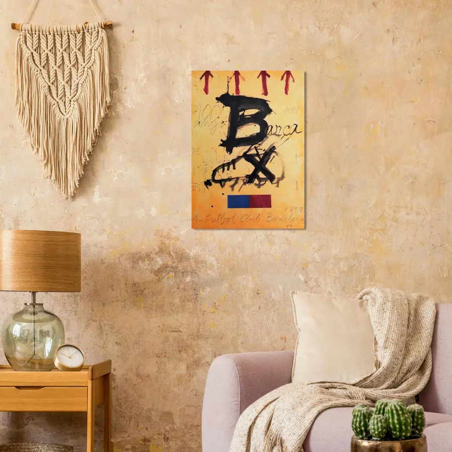 Antoni Tàpies FC Barcelona Centenary Poster – Aluminum Wall Art | Blaugrana Luxury Collectible Print