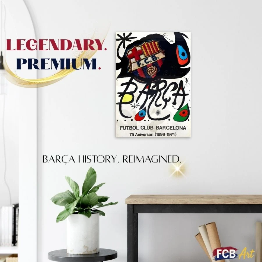 Joan Miró “75 Aniversari del Barça” – Premium Aluminum Dibond Print