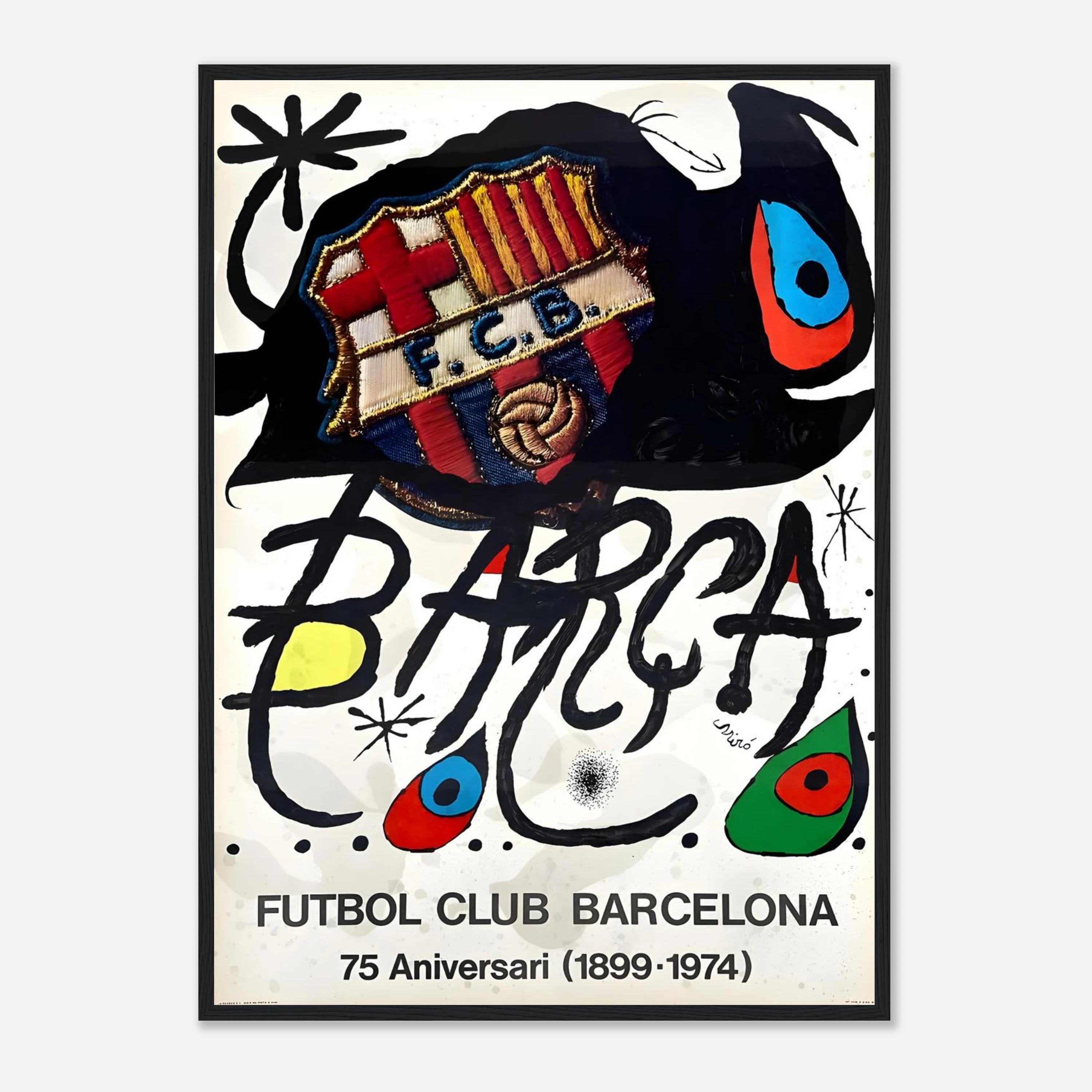 FC Barcelona 75th Anniversary Abstract Wall Art – Joan Miró